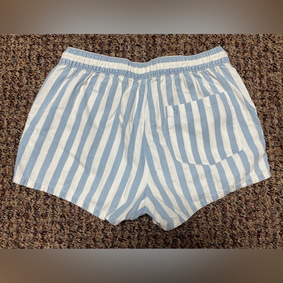 Aerie Cotton Blue and White Striped Shorts, Size XS - Picture 2 of 6